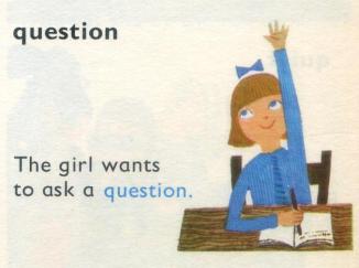 This girl wants to ask a question.